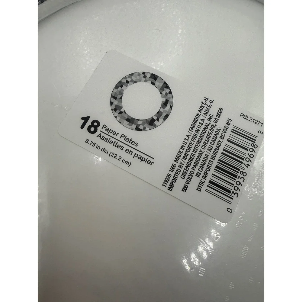 Greenbrier International Geometric Mosaic Paper Party Plates & Napkins Set 78pc